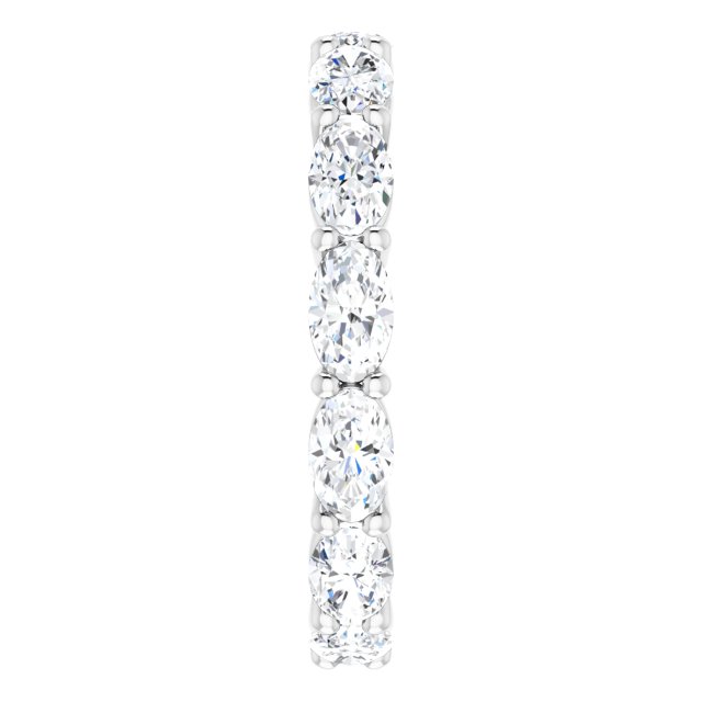 Platinum Oval Lab-Grown Diamond Eternity Band – 5x3 mm Stones - view 4