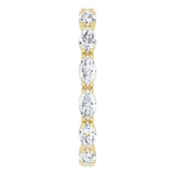14K Gold Marquise Lab-Grown Diamond Eternity Band – 4.3x2.25 mm Stones - Yellow Gold - view 4