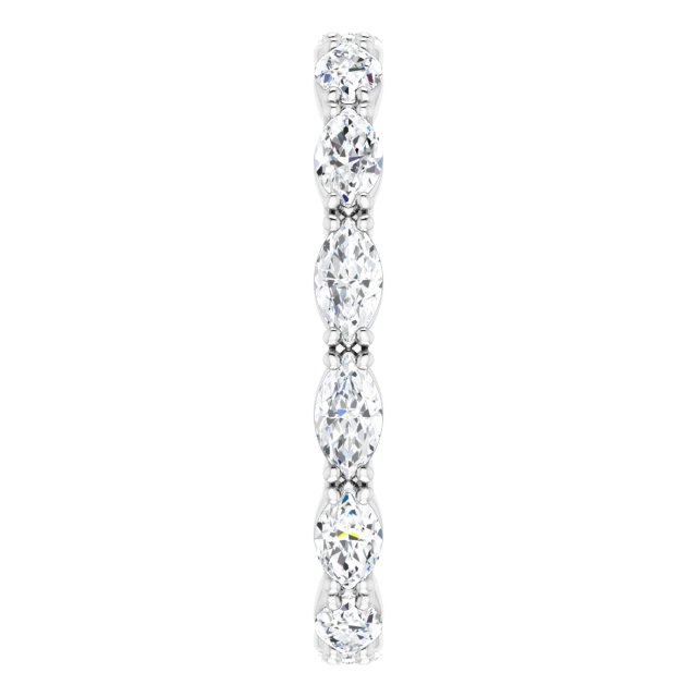 Platinum Marquise Lab-Grown Diamond Eternity Band – 4.3x2.25 mm Stones - view 4