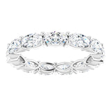 Platinum Oval Lab-Grown Diamond Eternity Band – 5x3 mm Stones - view 3