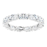 Platinum Oval Lab-Grown Diamond Eternity Band – 5x3 mm Stones - view 3