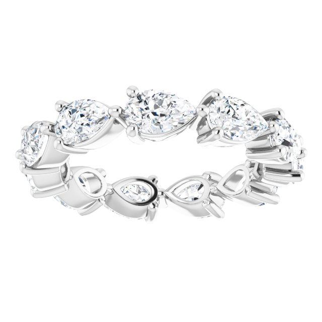 Platinum Pear Lab-Grown Diamond Eternity Band – 5.5x3.5 mm Stones - view 3