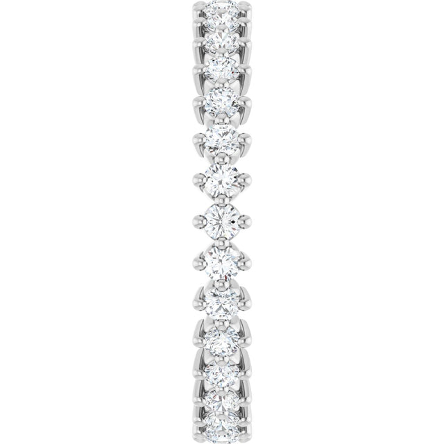Platinum Round Lab-Grown Diamond Eternity Band – 1.7 mm Stones - view 4