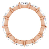 14K Gold Oval Lab-Grown Diamond Eternity Band – 5x3 mm Stones - Rose Gold - view 2
