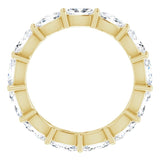 14K Gold Oval Lab-Grown Diamond Eternity Band – 5x3 mm Stones - Yellow Gold - view 2