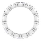 Platinum Oval Lab-Grown Diamond Eternity Band – 5x3 mm Stones - view 2