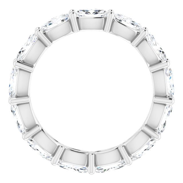 Platinum Oval Lab-Grown Diamond Eternity Band – 5x3 mm Stones - view 2