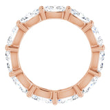 14K Gold Oval Lab-Grown Diamond Eternity Band – 6x4 mm Stones - Rose Gold - view 2