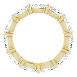 14K Gold Oval Lab-Grown Diamond Eternity Band – 6x4 mm Stones - Yellow Gold - view 2