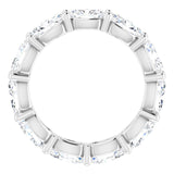 Platinum Oval Lab-Grown Diamond Eternity Band – 6x4 mm Stones - view 2