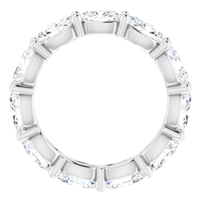 Platinum Oval Lab-Grown Diamond Eternity Band – 6x4 mm Stones - view 2