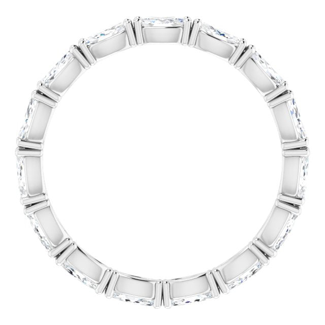 Platinum Marquise Lab-Grown Diamond Eternity Band – 4x2 mm Stones - view 2