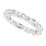 Platinum Oval Lab-Grown Diamond Eternity Band – 5x3 mm Stones - view 5