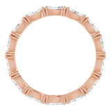 14K Gold Marquise Lab-Grown Diamond Eternity Band – 4.3x2.25 mm Stones - Rose Gold - view 2