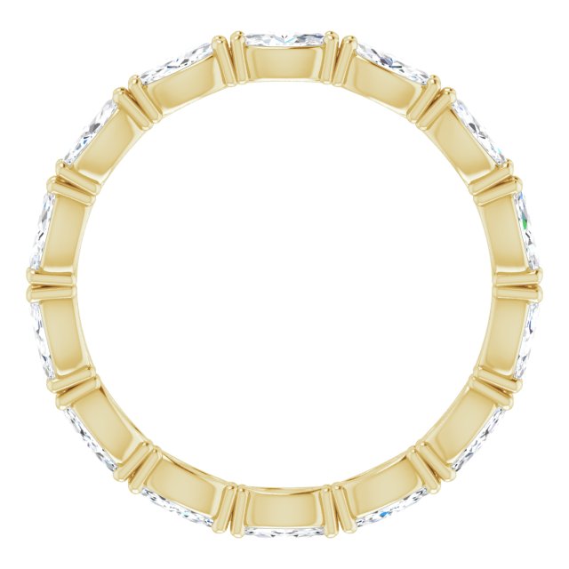 14K Gold Marquise Lab-Grown Diamond Eternity Band – 4.3x2.25 mm Stones - Yellow Gold - view 2