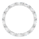 Platinum Marquise Lab-Grown Diamond Eternity Band – 4.3x2.25 mm Stones - view 2