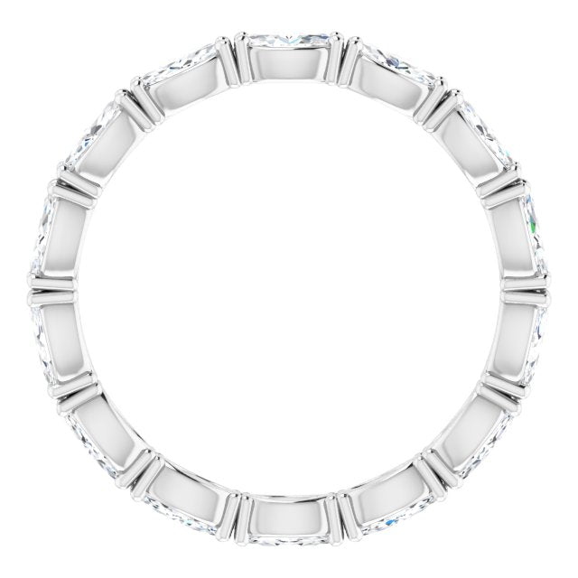 14K Gold Marquise Lab-Grown Diamond Eternity Band – 4.3x2.25 mm Stones - White Gold - view 2