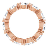 14K Gold Pear Lab-Grown Diamond Eternity Band – 5.5x3.5 mm Stones - Rose Gold - view 2