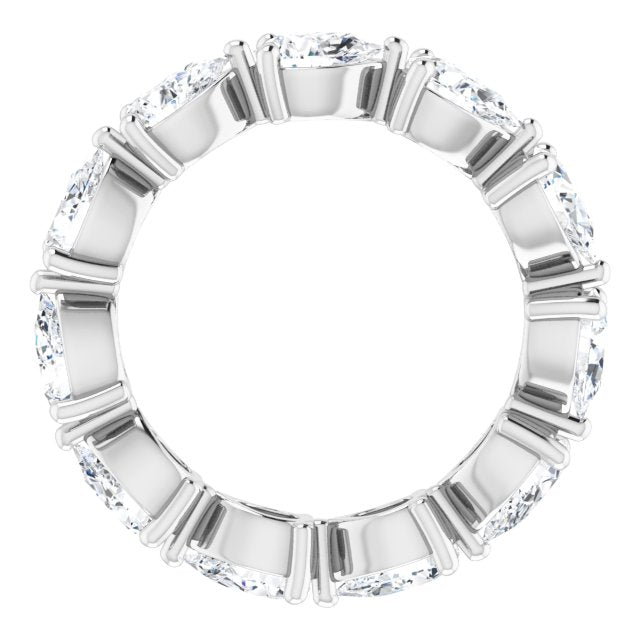 Platinum Pear Natural Diamond Eternity Band – 5.5x3.5 mm Stones - view 2
