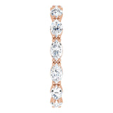 14K Gold Marquise Lab-Grown Diamond Eternity Band – 4.5x2.5 mm Stones - Rose Gold - view 4