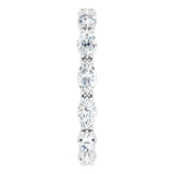 Platinum Marquise Natural Diamond Eternity Band – 4.5x2.5 mm Stones - view 4