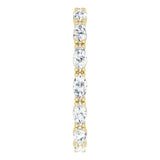 14K Gold Marquise Natural Diamond Eternity Band – 4x2 mm Stones - Yellow Gold - view 4