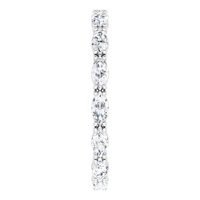 Platinum Marquise Lab-Grown Diamond Eternity Band – 4x2 mm Stones - view 4