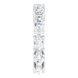 Platinum Pear Natural Diamond Eternity Band – 5.5x3.5 mm Stones - view 4