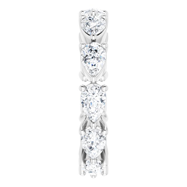 Platinum Pear Natural Diamond Eternity Band – 5.5x3.5 mm Stones - view 4