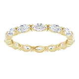 14K Gold Marquise Lab-Grown Diamond Eternity Band – 4.3x2.25 mm Stones - Yellow Gold - view 3