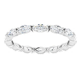 Platinum Marquise Lab-Grown Diamond Eternity Band – 4.3x2.25 mm Stones - view 3