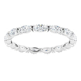 Platinum Marquise Lab-Grown Diamond Eternity Band – 4x2 mm Stones - view 3