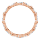 14K Gold Marquise Lab-Grown Diamond Eternity Band – 4.5x2.5 mm Stones - Rose Gold - view 2