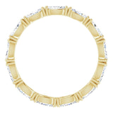 14K Gold Marquise Lab-Grown Diamond Eternity Band – 4.5x2.5 mm Stones - Yellow Gold - view 2