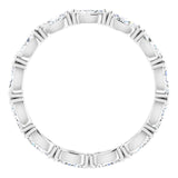 Platinum Marquise Natural Diamond Eternity Band – 4.5x2.5 mm Stones - view 2