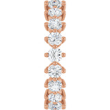 14K Gold Round Lab-Grown Diamond Eternity Band – 3 mm Stones - Rose Gold - view 4