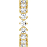 14K Gold Round Lab-Grown Diamond Eternity Band – 3 mm Stones - Yellow Gold - view 4