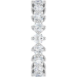 Platinum Round Lab-Grown Diamond Eternity Band – 3 mm Stones - view 4