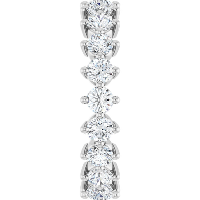 Platinum Round Lab-Grown Diamond Eternity Band – 3 mm Stones - view 4