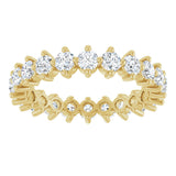 14K Gold Round Lab-Grown Diamond Eternity Band – 2.8 mm Stones - Yellow Gold - view 3