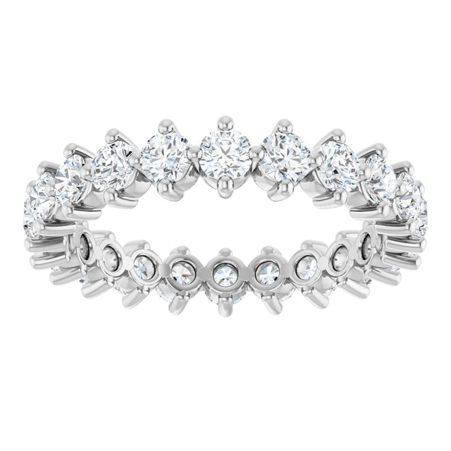 Platinum Round Lab-Grown Diamond Eternity Band – 2.8 mm Stones - view 3