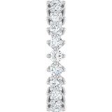 Platinum Round Lab-Grown Diamond Eternity Band – 2.5 mm Stones - view 4