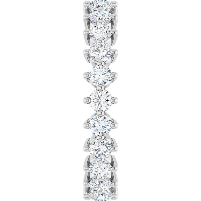Platinum Round Lab-Grown Diamond Eternity Band – 2.5 mm Stones - view 4