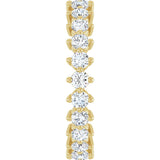 14K Gold Round Lab-Grown Diamond Eternity Band – 2.5 mm Stones - Yellow Gold - view 4