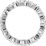 Platinum Pear Natural Diamond Eternity Band – 5x3 mm Stones - view 2