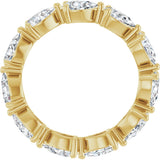 14K Gold Pear Lab-Grown Diamond Eternity Band – 5.5x3.5 mm Stones - Yellow Gold - view 2
