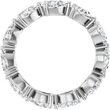 Platinum Pear Natural Diamond Eternity Band – 5.5x3.5 mm Stones - view 2
