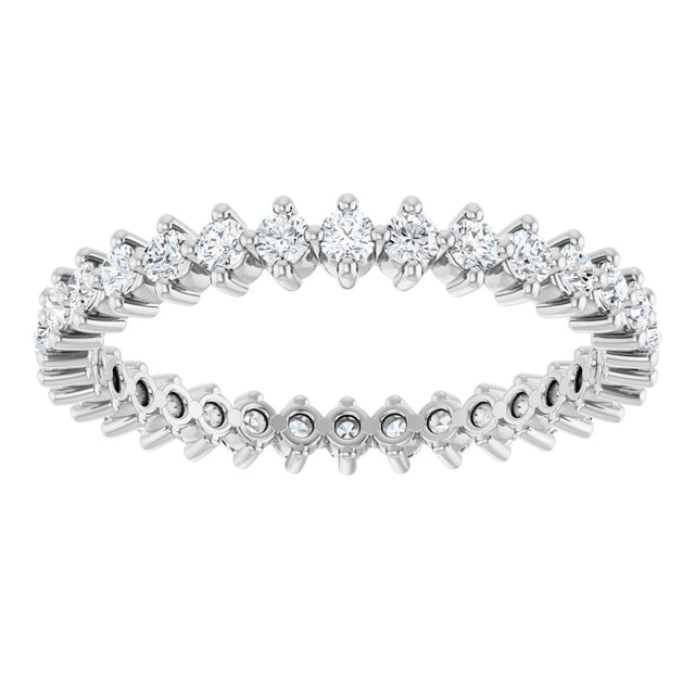 Platinum Round Lab-Grown Diamond Eternity Band – 1.7 mm Stones - view 3