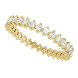 14K Gold Round Lab-Grown Diamond Eternity Band – 1.7 mm Stones - Yellow Gold - view 5