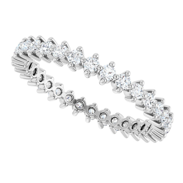 Platinum Round Lab-Grown Diamond Eternity Band – 1.7 mm Stones - view 5